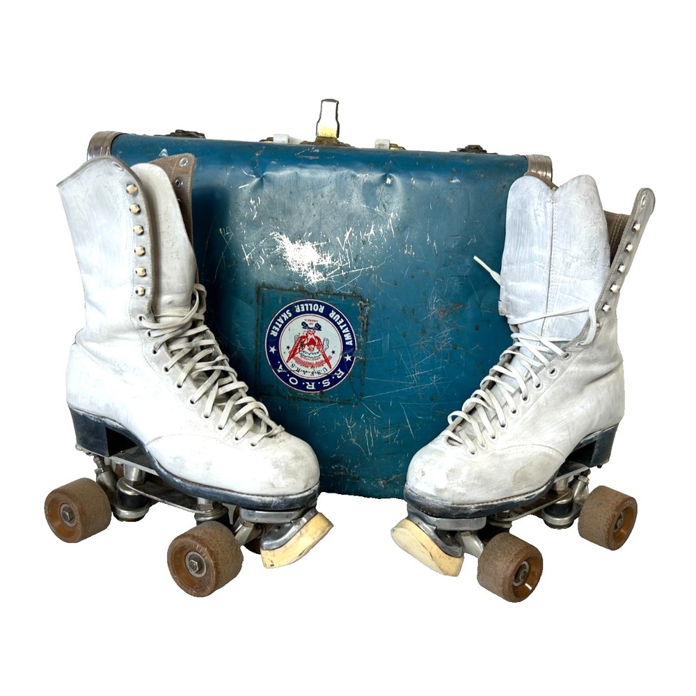 Vintage Betty Lytle Styled by Hyde Roller Skates Case Keys Fo-Mac Kwitite Sz 6